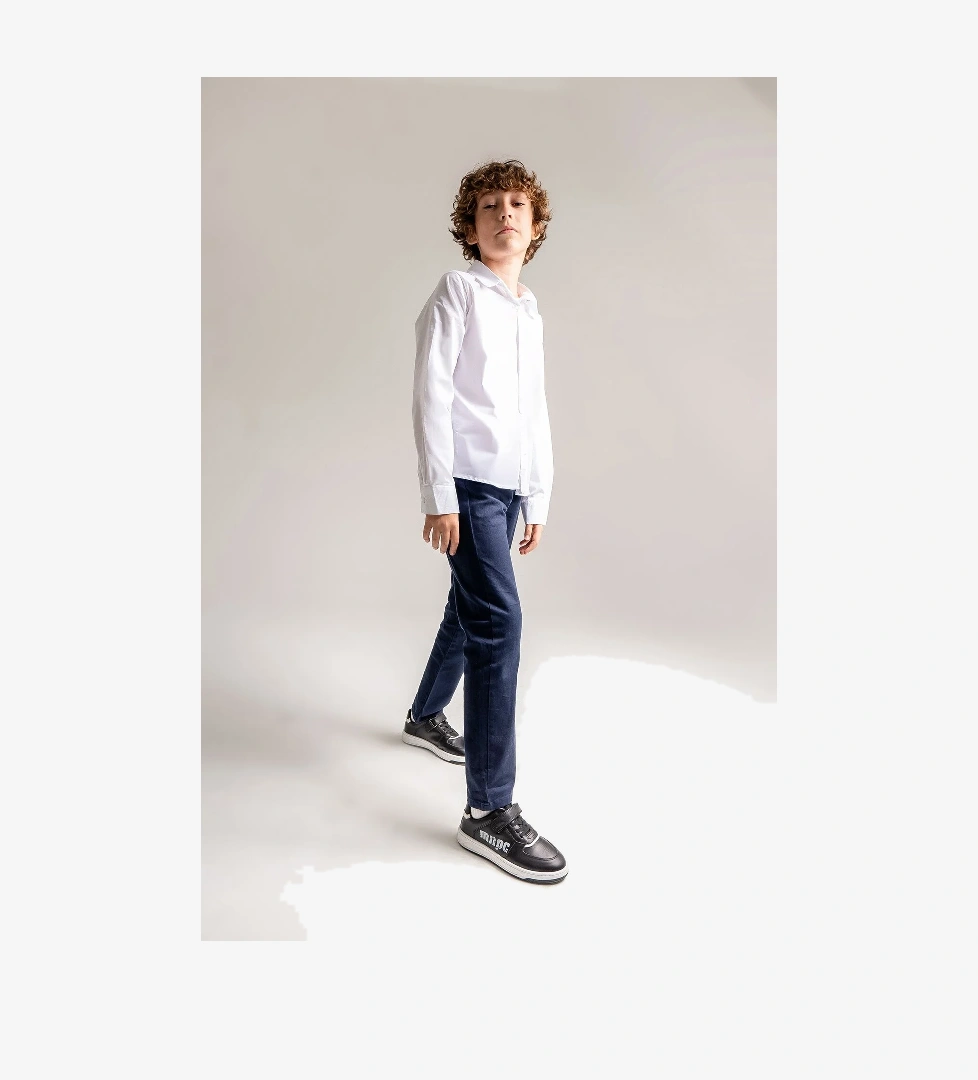 Erkek Çocuk Siyah Hakiki Deri Anatomik Günlük Ayakkabı