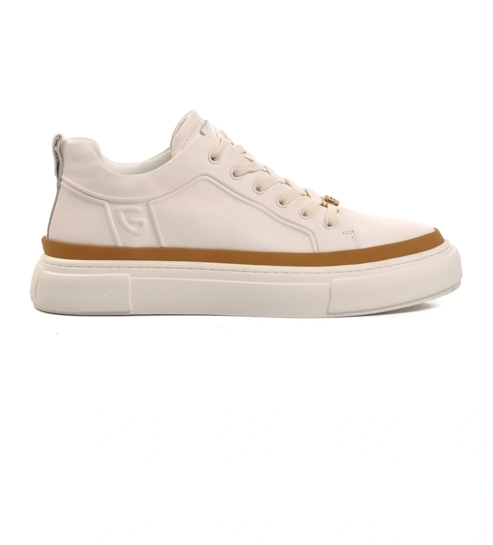 24K592 Beyaz Bağcıklı Erkek Sneaker