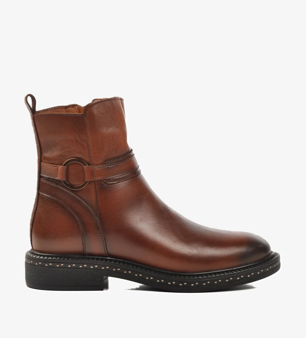 9856 Taba İçi Kürklü Hakiki Deri Kadın Bot - Görsel 1