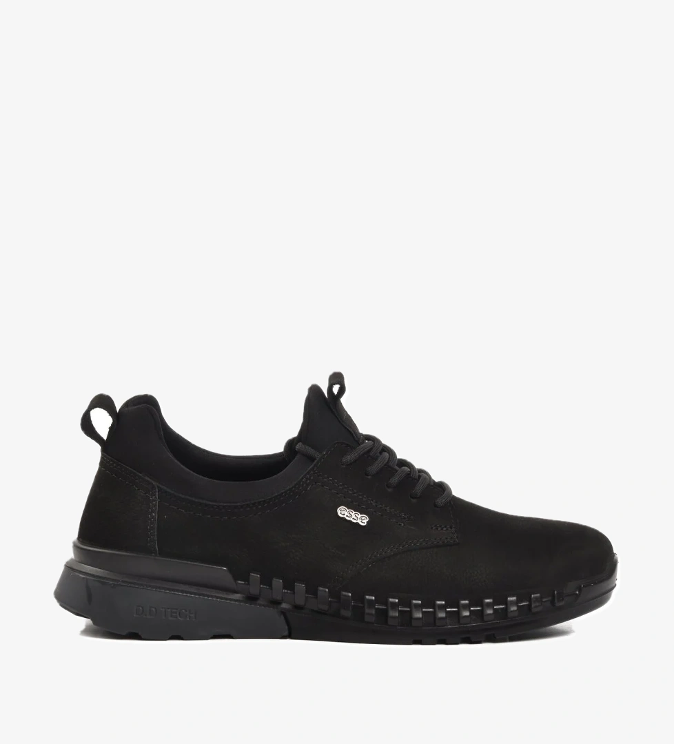 6280 Siyah Ortopedik Deri Erkek Günlük Ayakkabı