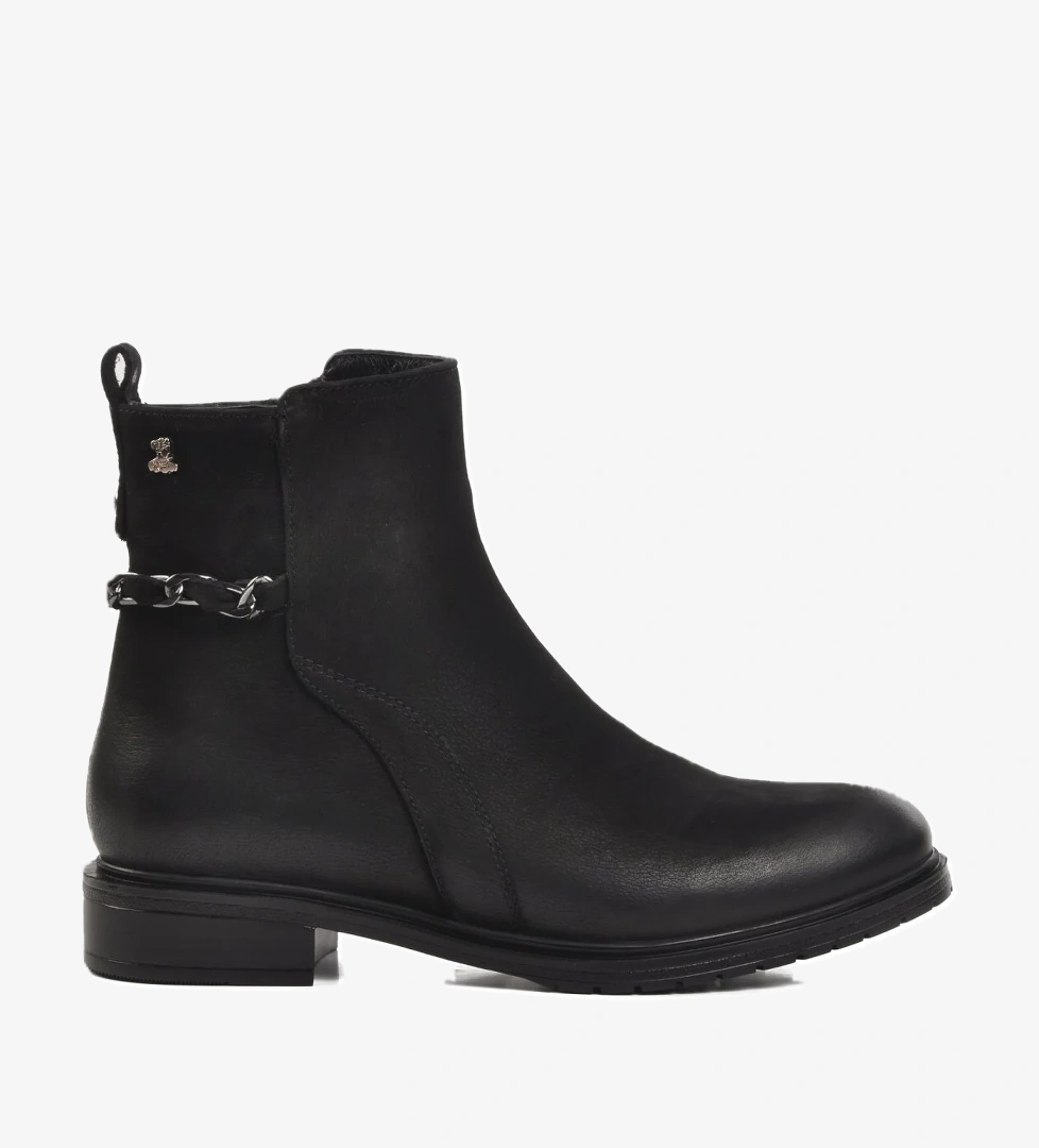 20742K Siyah Nubuk İçi Polarlı Hakiki Deri Kadın Bot - Görsel 1