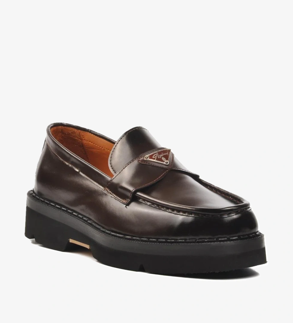 Premium 7708 Kahve Geniş Kalıp Deri Erkek Klasik Ayakkabı