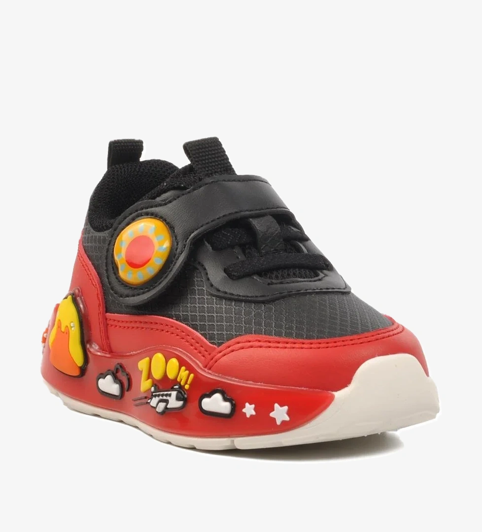 Pepino 1739-b Siyah-kırmızı Pudra Unisex Çocuk Cırtlı Sneaker model görseli