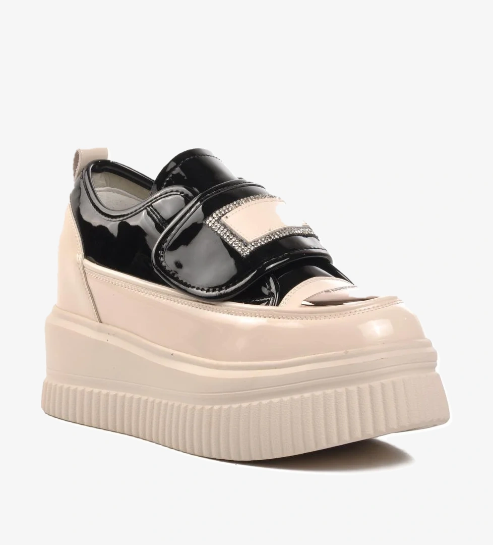 24K373 Siyah Gizli Topuklu Kadın Spor Ayakkabı