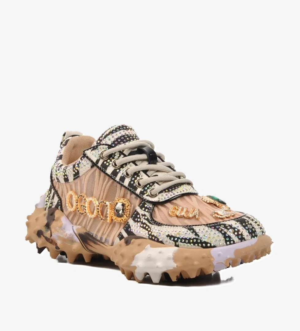 Guja Guja 24K351-1 Bej Taşlı İşlemeli Kadın Spor Ayakkabı Sneaker | Flo Bej - 1. görsel