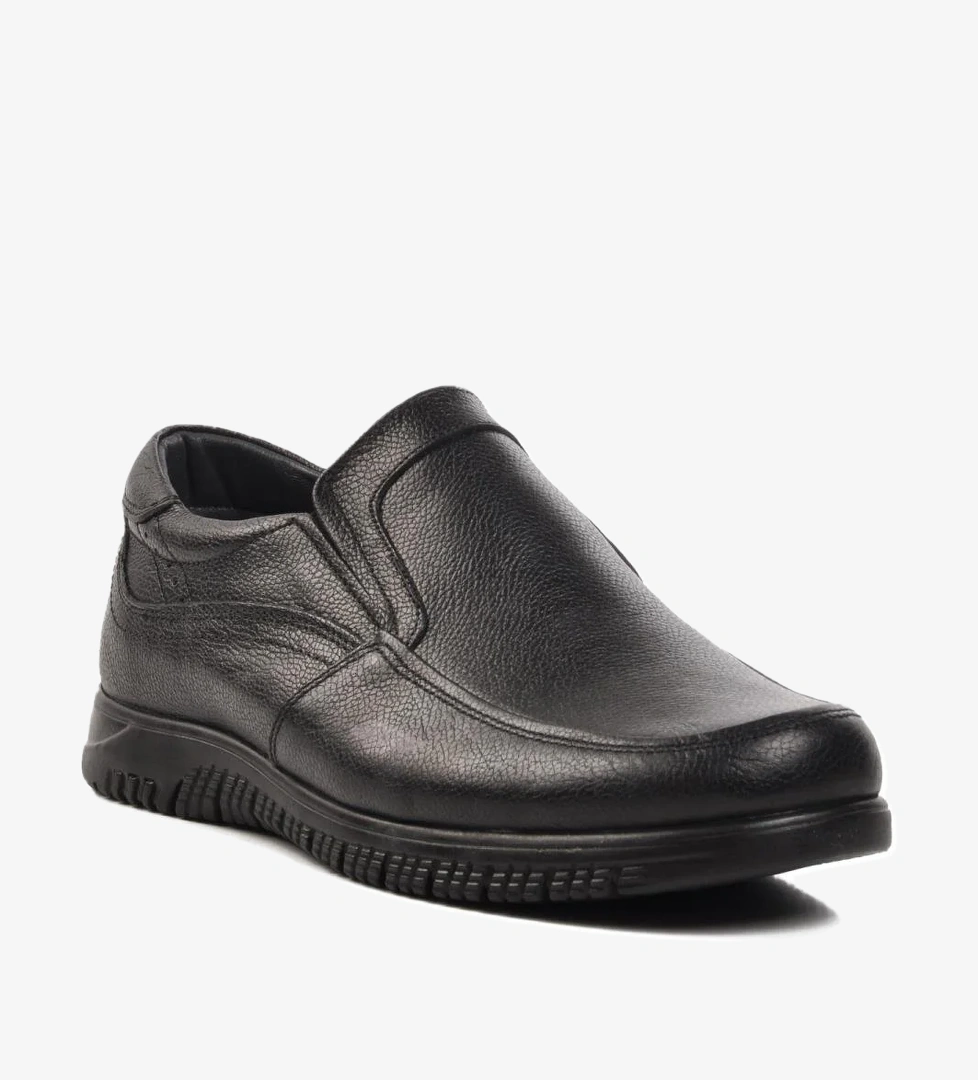 7019 Siyah Hakiki Deri Erkek Günlük Ayakkabı - Görsel 1