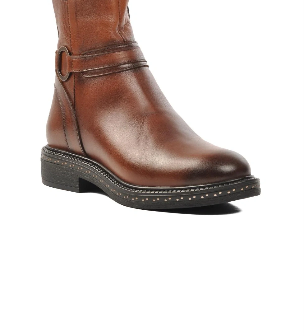 9856 Taba İçi Kürklü Hakiki Deri Kadın Bot