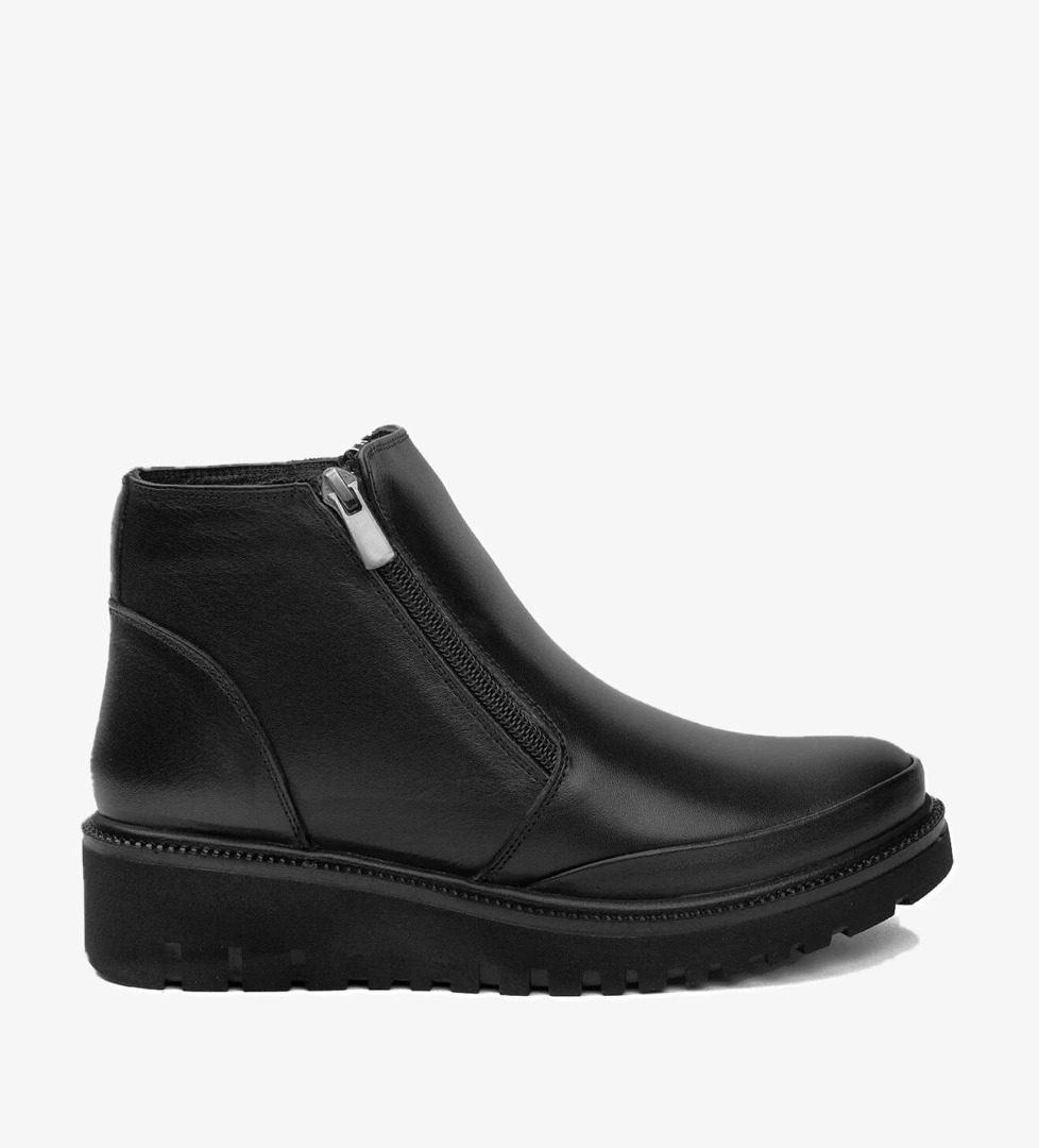 Voyager 9927 Kadın Hakiki Deri Comfort Düz Bot Siyah model görseli