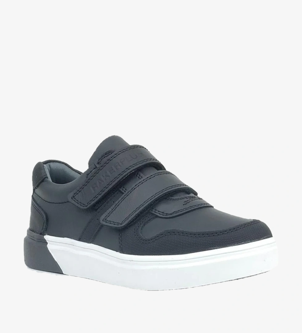 Rakerplus Hakiki Deri Siyah Beyaz Cırtlı Erkek Çocuk Sneaker model görseli