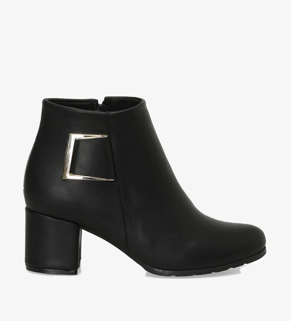24K-1038 4PR Siyah Kadın Topuklu Bot - Görsel 1