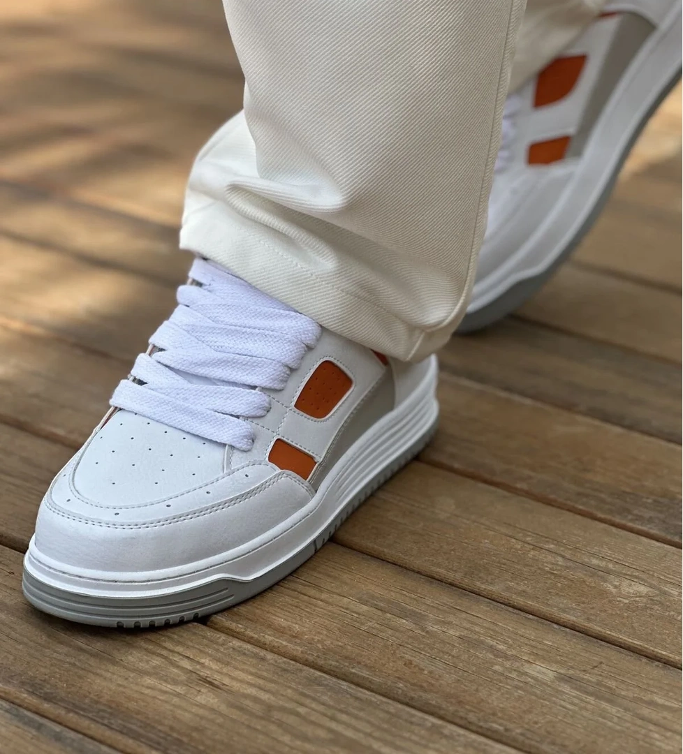 Chekich CH2410 CBT Avax Erkek Spor Ayakkabı Beyaz/Turuncu model görseli