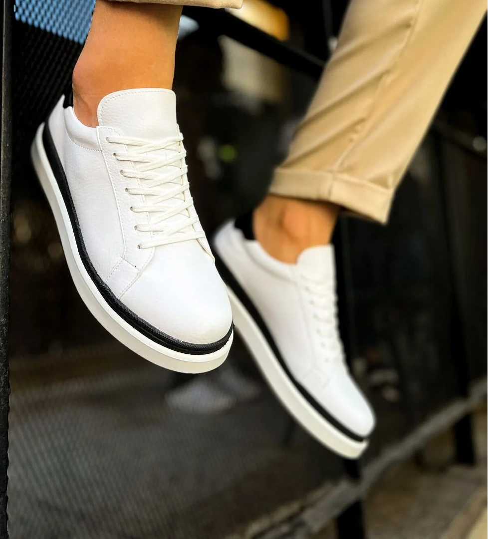 Chekich CH979 Santoni GBT Spor Erkek Ayakkabı BEYAZ/SIYAH model görseli