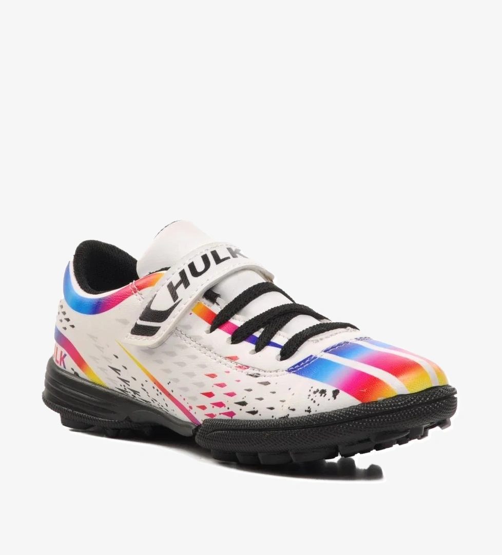 Hulk 129-F Beyaz-Siyah Çocuk Halı Saha Ayakkabısı