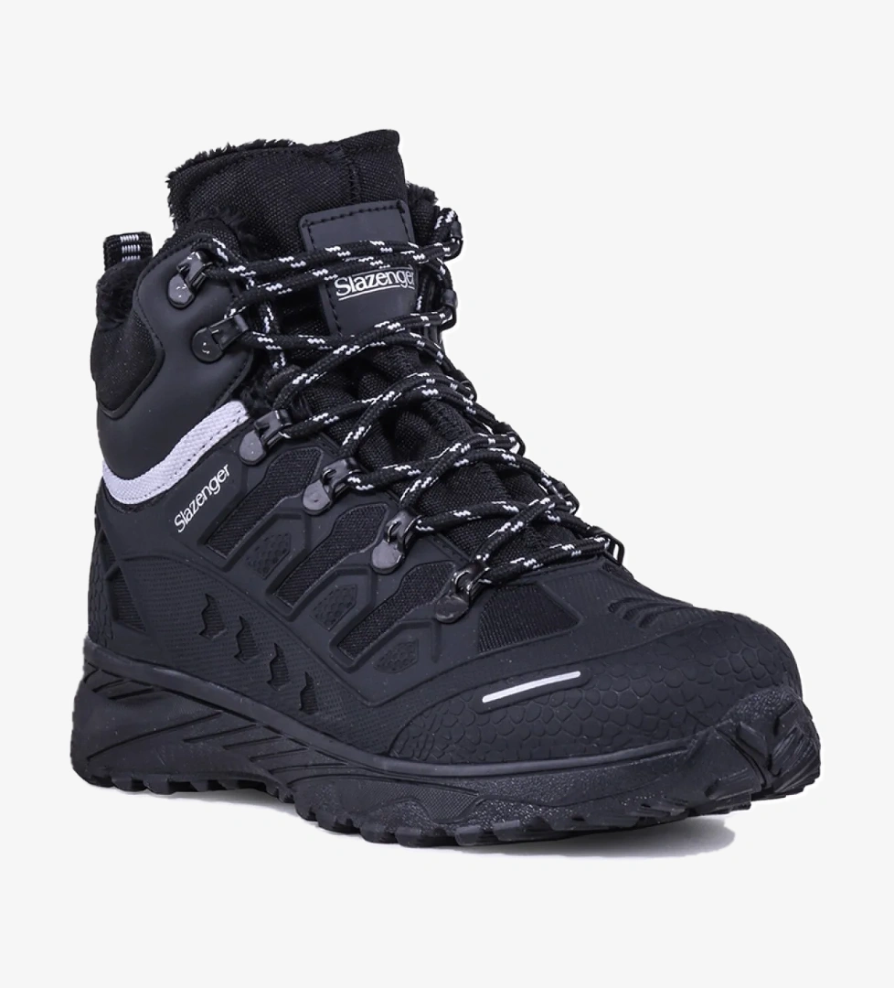 4K Erkek Kışlık Bot Fermuarlı Bilek Üzeri Bot Siyah-siyah - Görsel 1