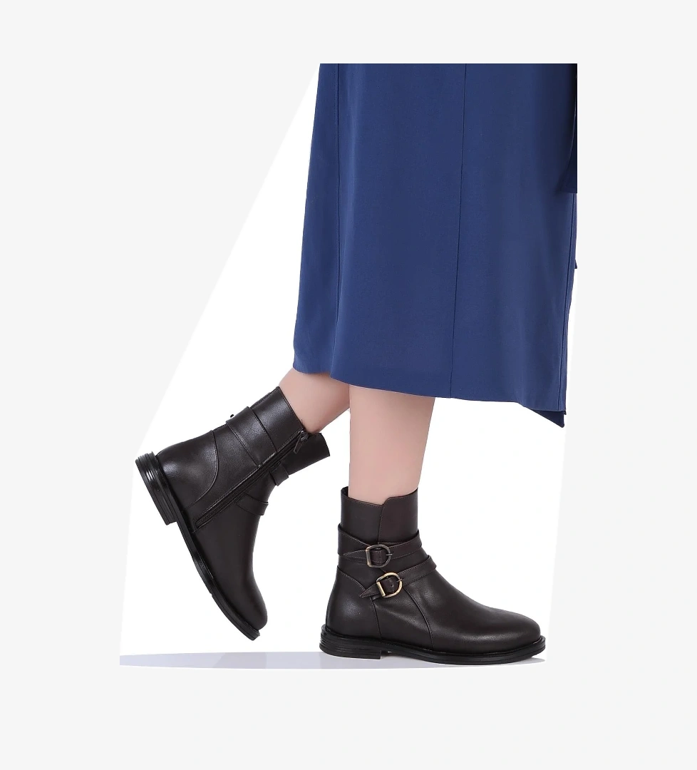 London K151204 Termal Kürklü Kadın Klasik Düz Kışlık Bot