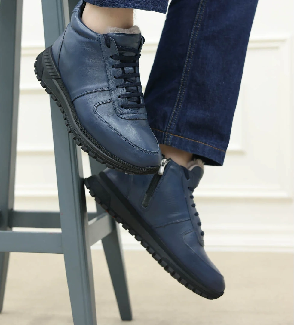 Hakiki Deri Kürklü Erkek Klasik Bot 154KMA1709 - Görsel 1