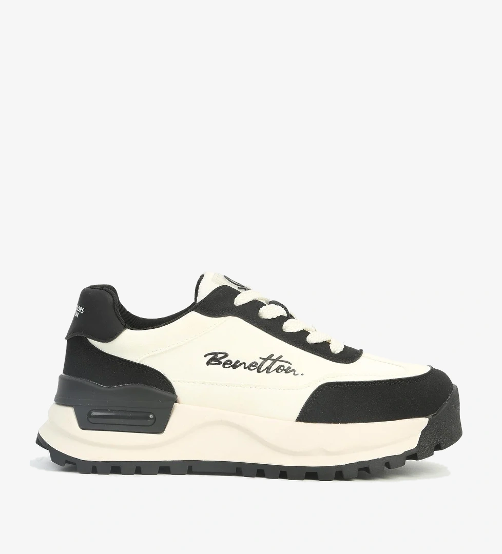 Benetton ® Beyaz Siyah Kadın Spor Ayakkabı İTHAL BNI-11235 model görseli