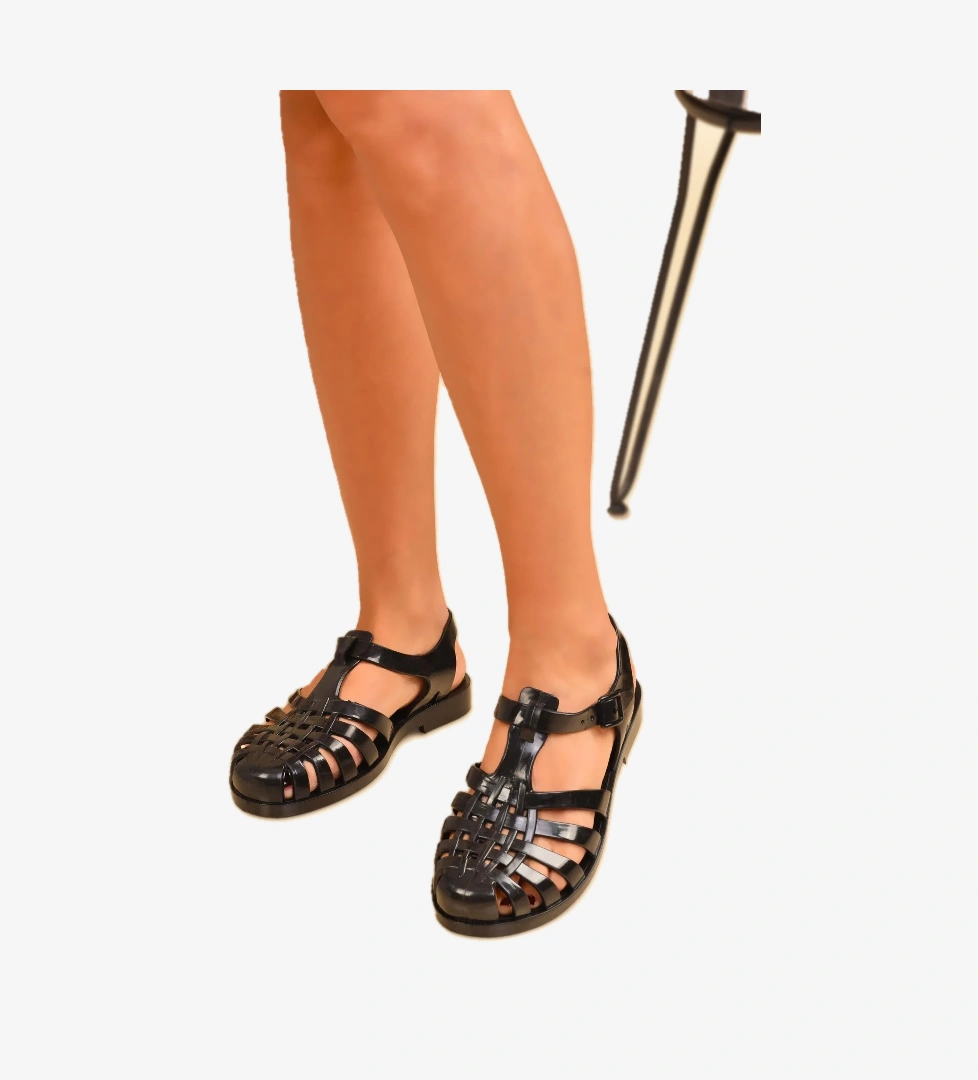 Kadın Simli Jelly Sandalet