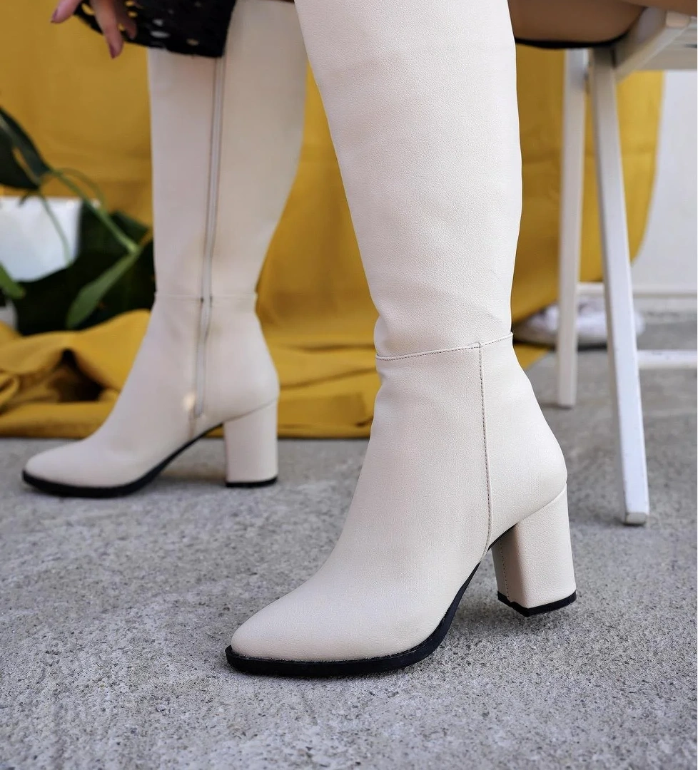 Almira Garantili Kadın Topuklu Çizme