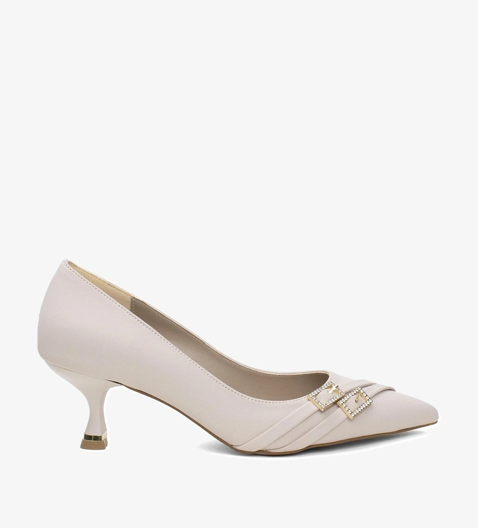 PM492 K030 Kadın Topuklu Ayakkabı Bej