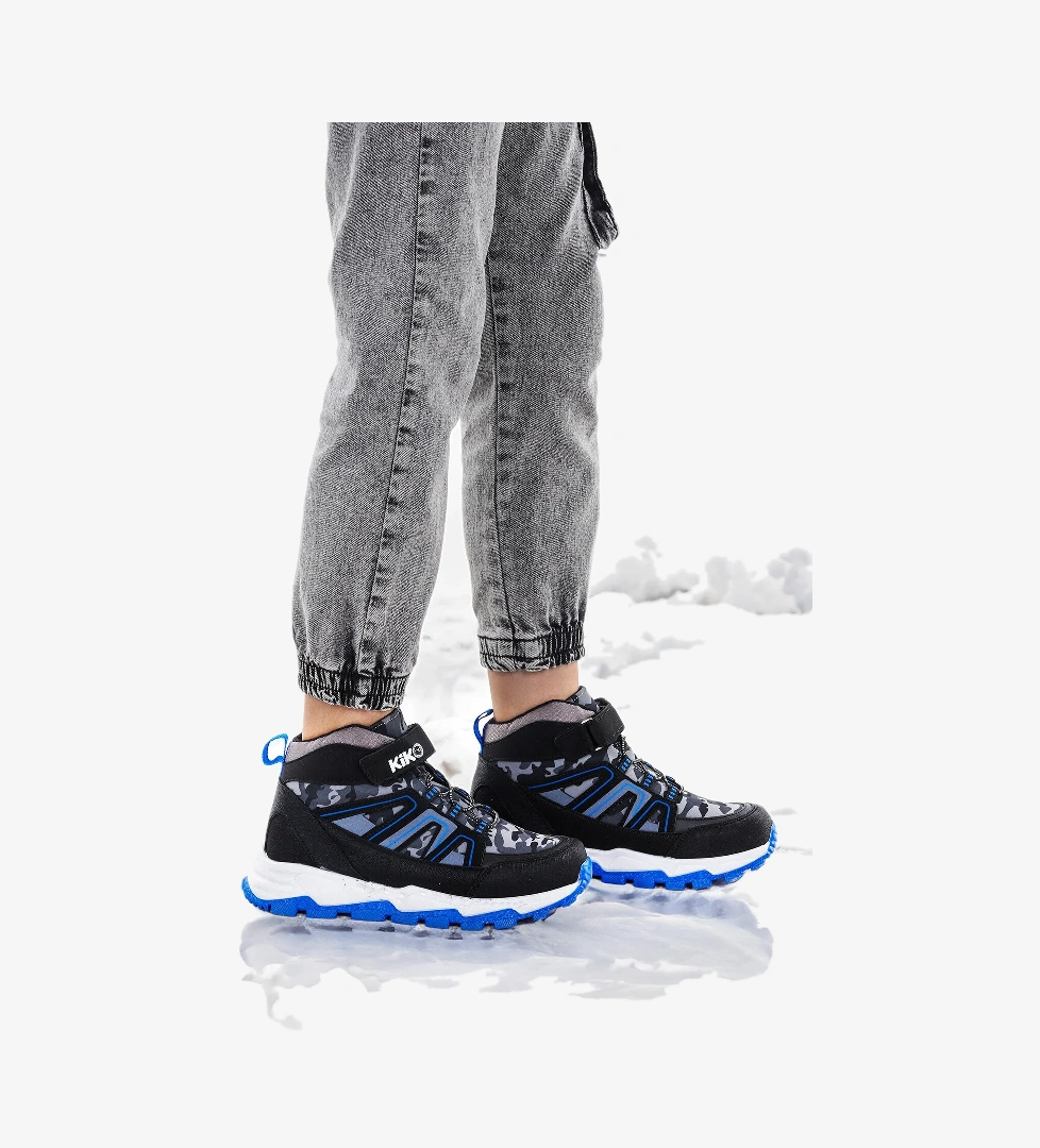 Kcal Termo Taban Cırtlı Erkek Çocuk Spor Bot Ayakkabı Siyah - Saks Mavi