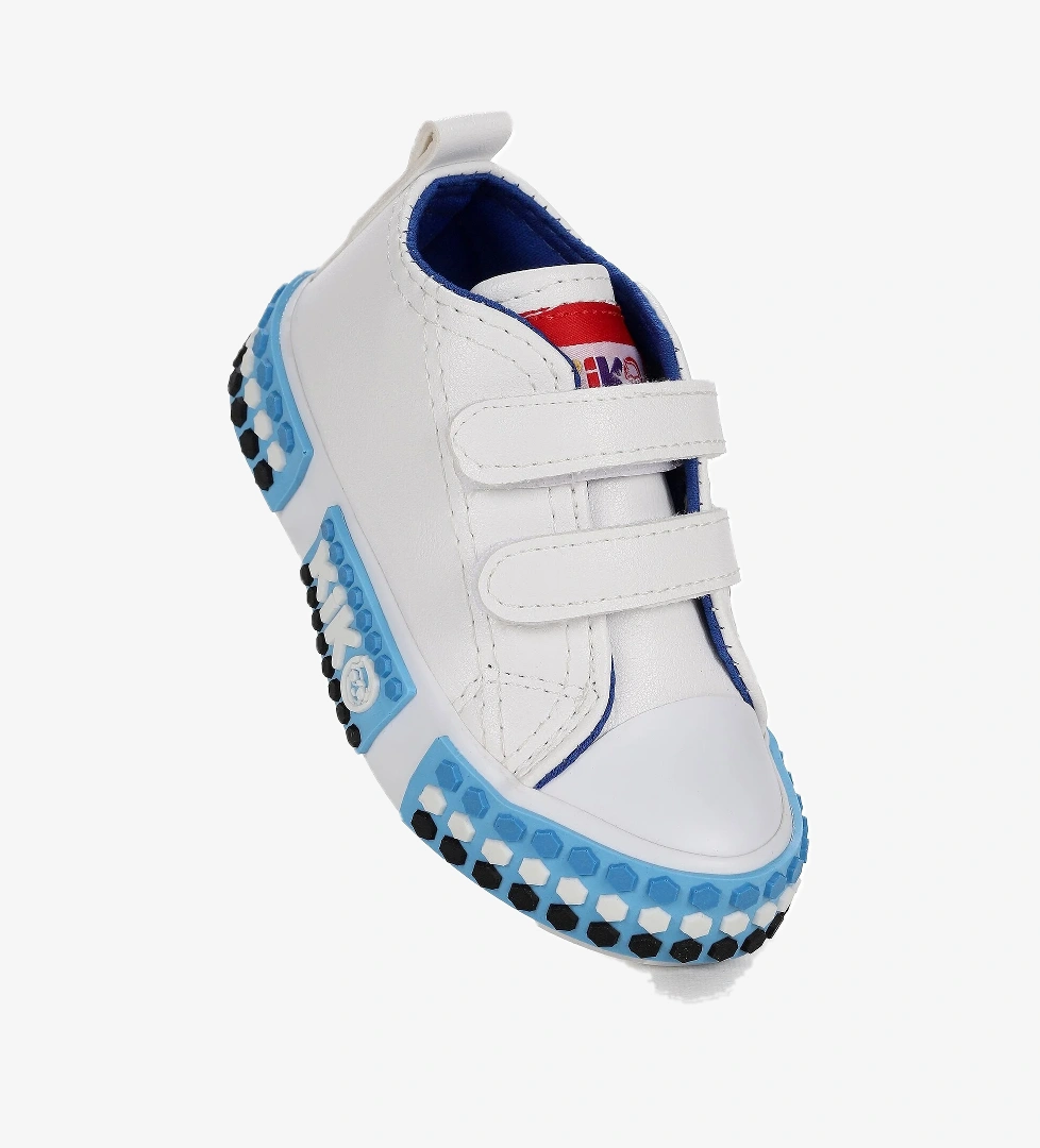 Kach Cırtlı Erkek Çocuk Günlük Spor Ayakkabı Beyaz - Mavi