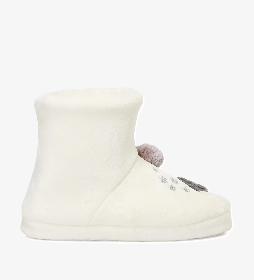 607107.Z4PR Krem Kadın Panduf - Görsel 1