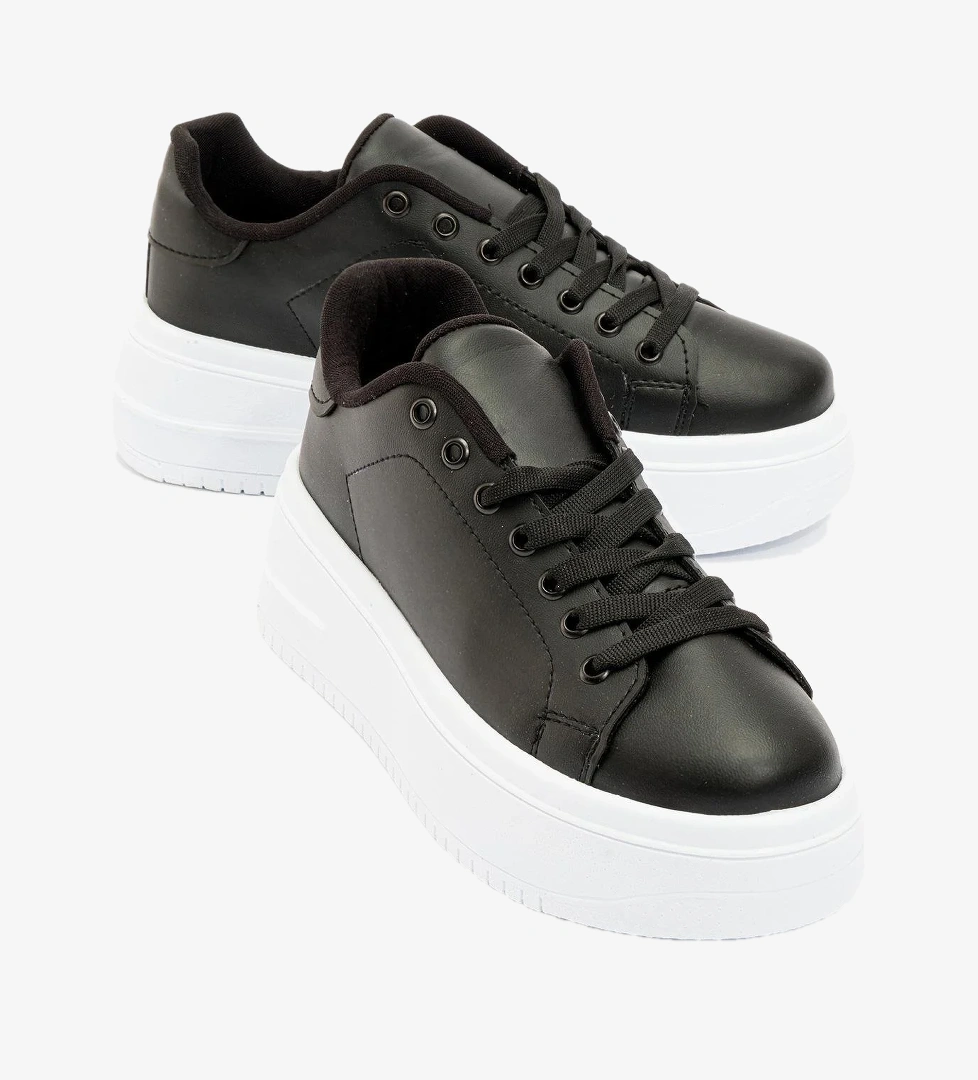 Kadın Spor Ayakkabı SİYAH BEYAZ