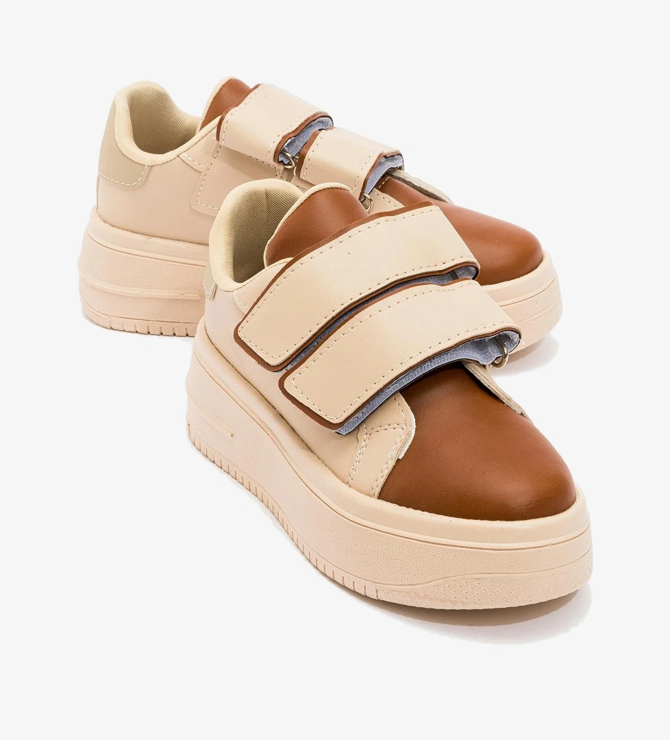 Cırtlı Kadın Spor Ayakkabı BEJ TABA - Görsel 1