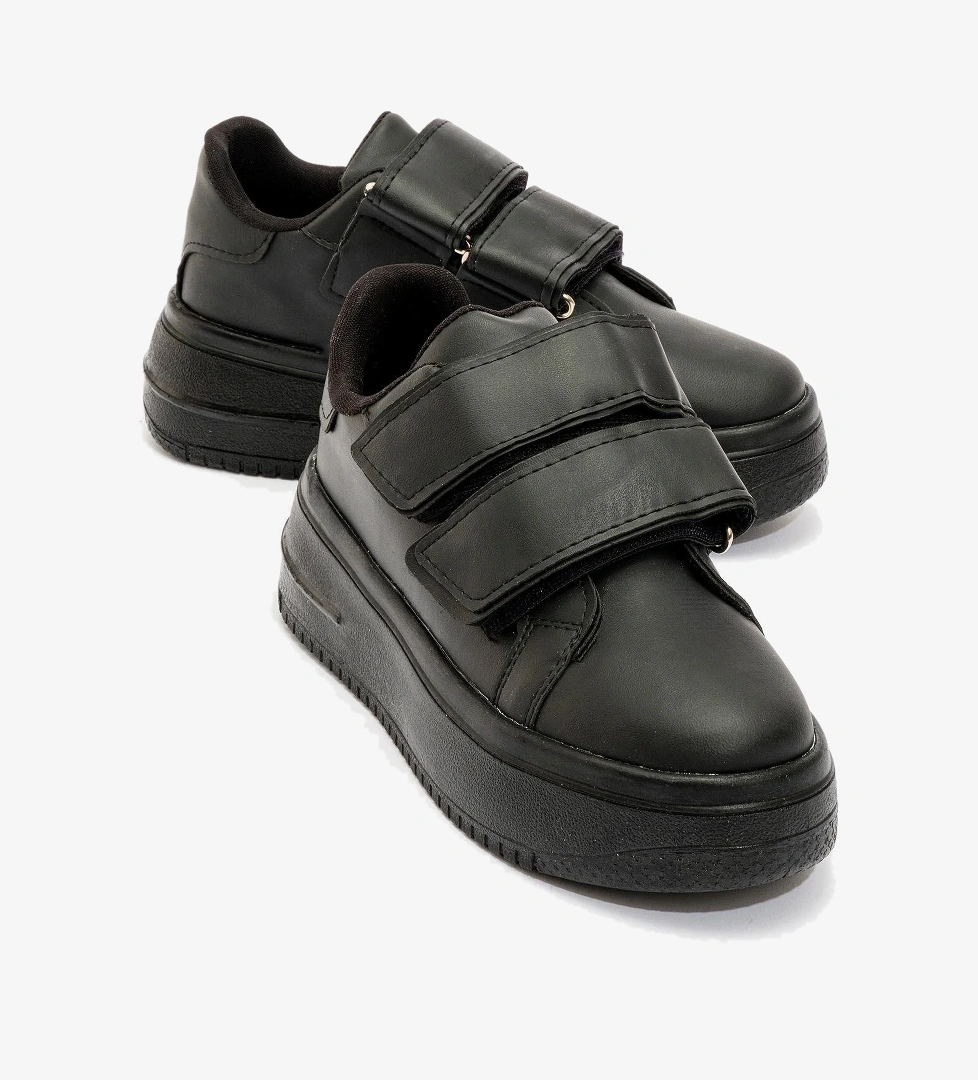 Cırtlı Kadın Spor Ayakkabı SİYAH SİYAH