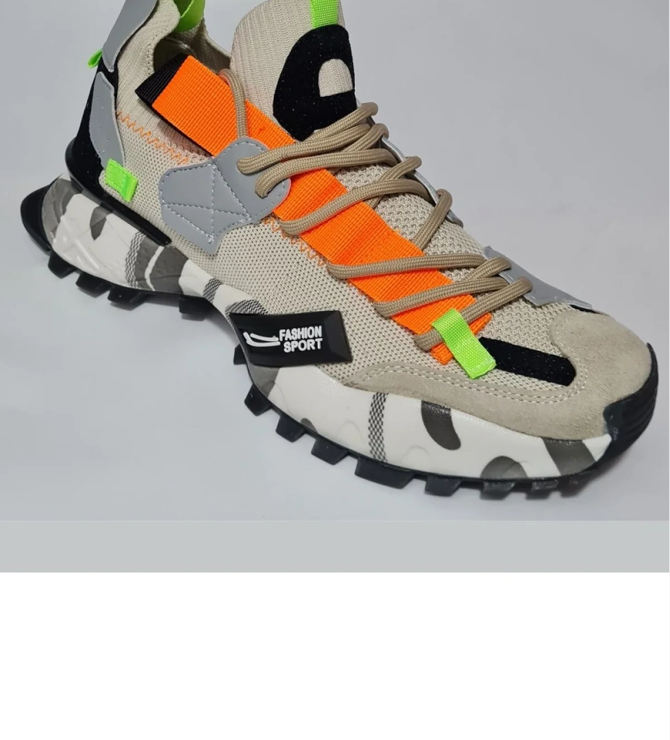 Bağlı Lastikli Triko Fashion Sport Erkek Yürüyüş Ayakkabı 19279