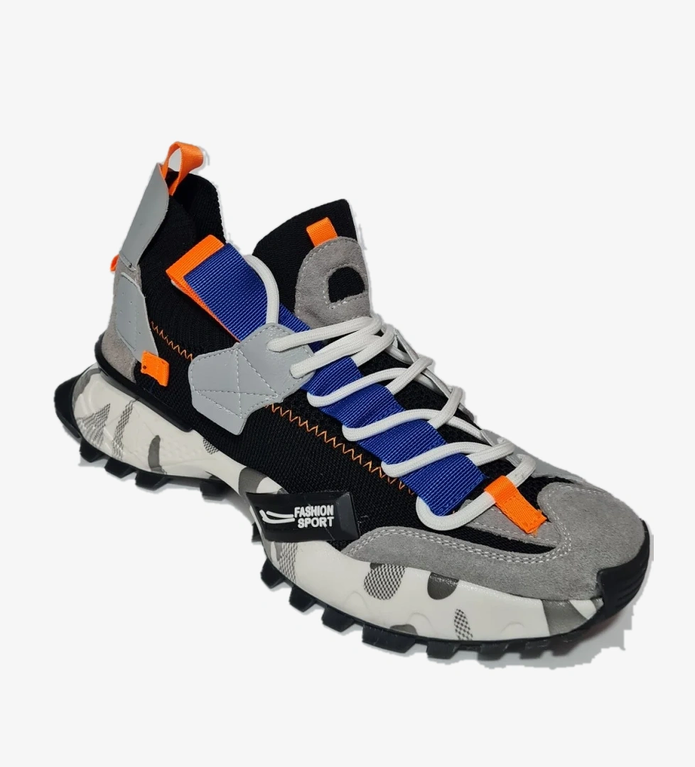 Bağlı Lastikli Triko Fashion Sport Erkek Yürüyüş Ayakkabı 19279