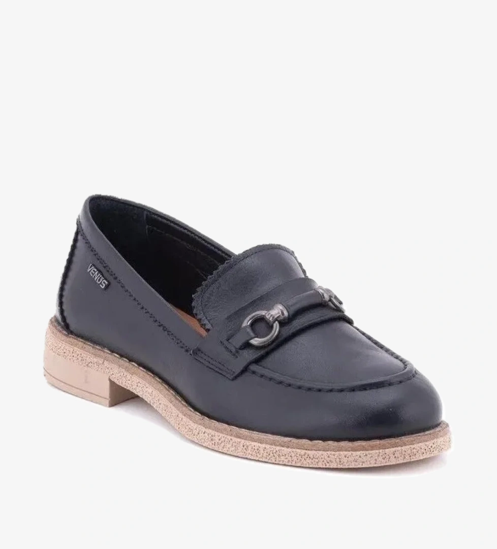 2411503Y Kadın Deri Oxford Ayakkabı - Görsel 1