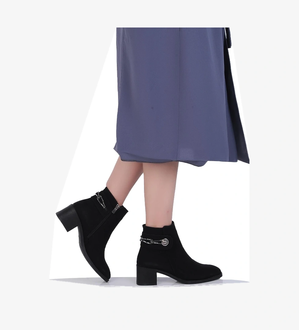 M.p Mp 242-228Zn Siyah Kadın 6Cm Topuklu Bot model görseli