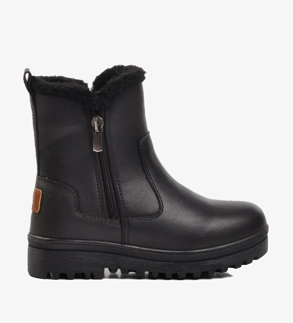 Ayakmod 23003-f Siyah-lila Siyah İçi Kürklü Polarlı Çocuk Bot model görseli