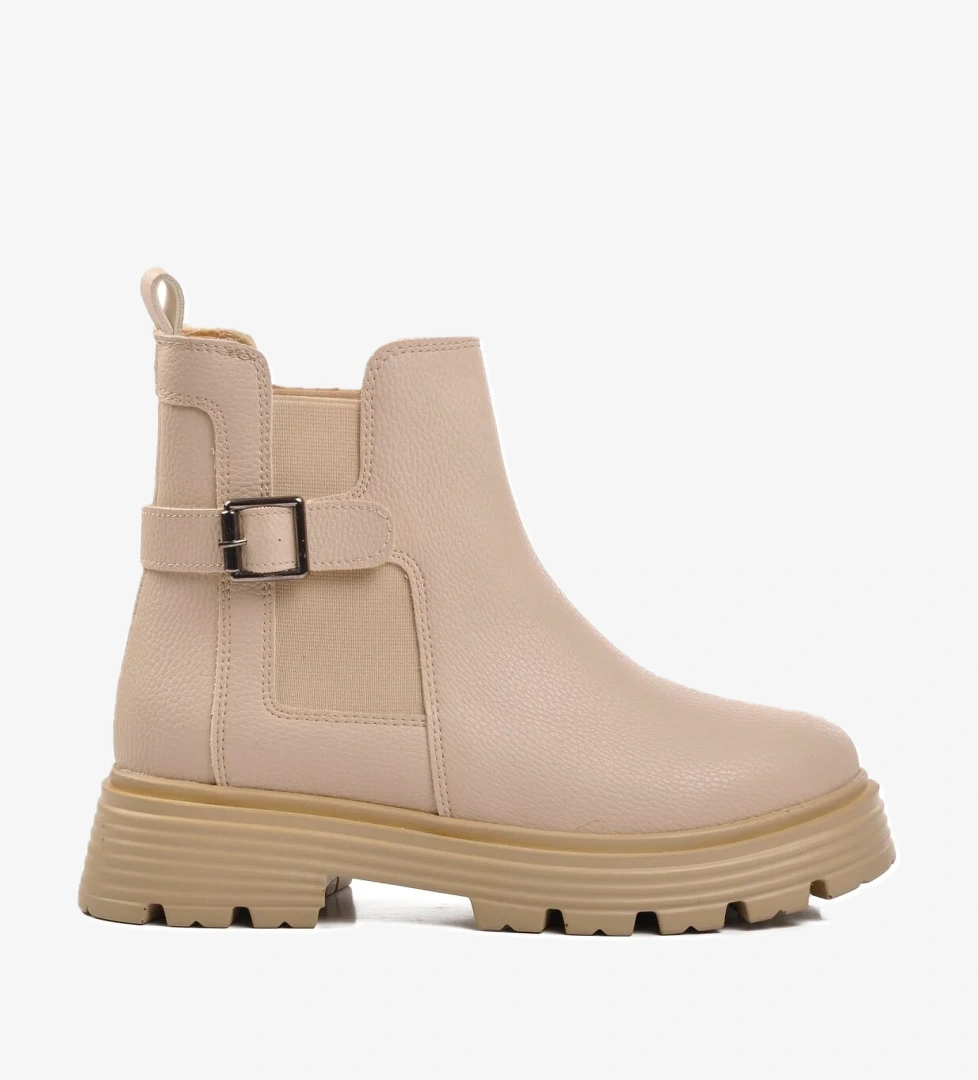 Ayakmod 677008 Bej Siyah Slip-on Kadın Bot model görseli