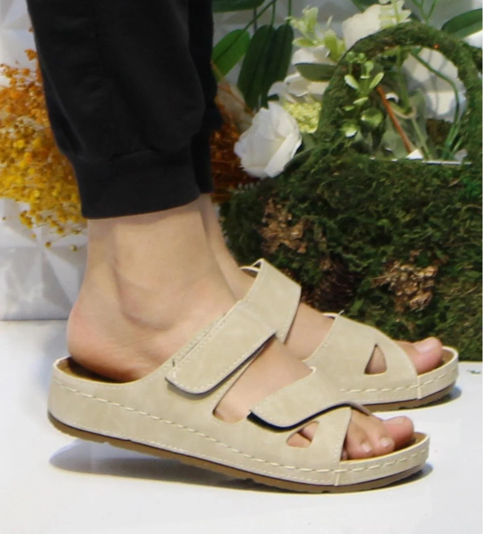 Fort 1801 Mulex Bej Com Anatomik Rahat Kadın Terlik model görseli