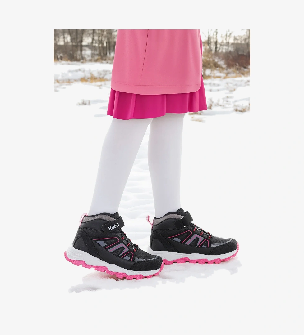 Kcal Termo Taban Cırtlı Kız Çocuk Spor Bot Ayakkabı Siyah - Fuşya