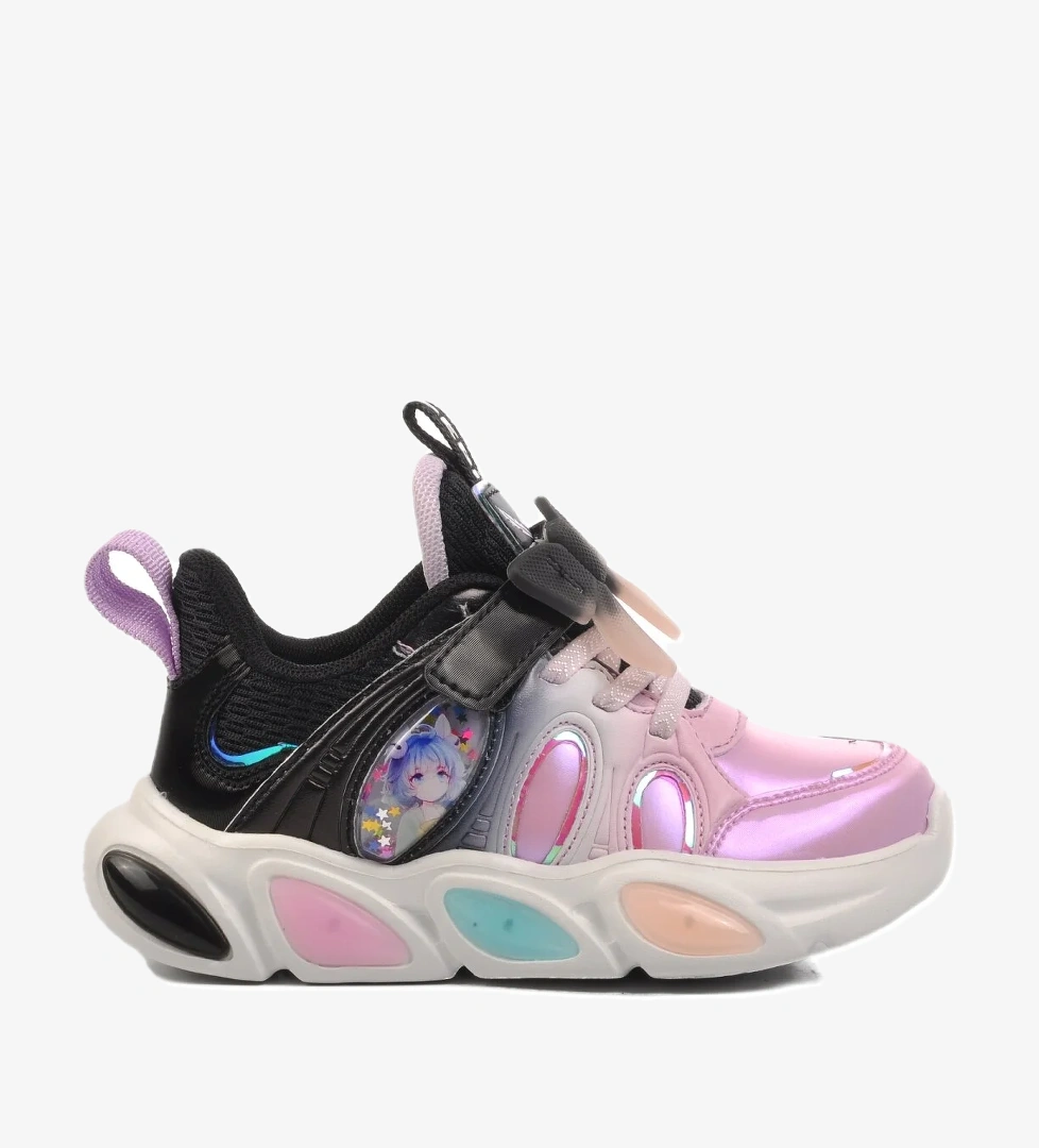 Pepino 1830-P Lila-Siyah Kız Çocuk Spor Ayakkabı model görseli