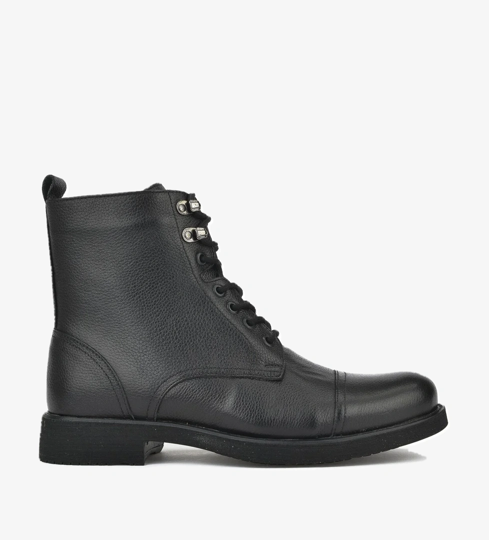 Erkek Hakiki Deri Bot 14319Z7019 Siyah