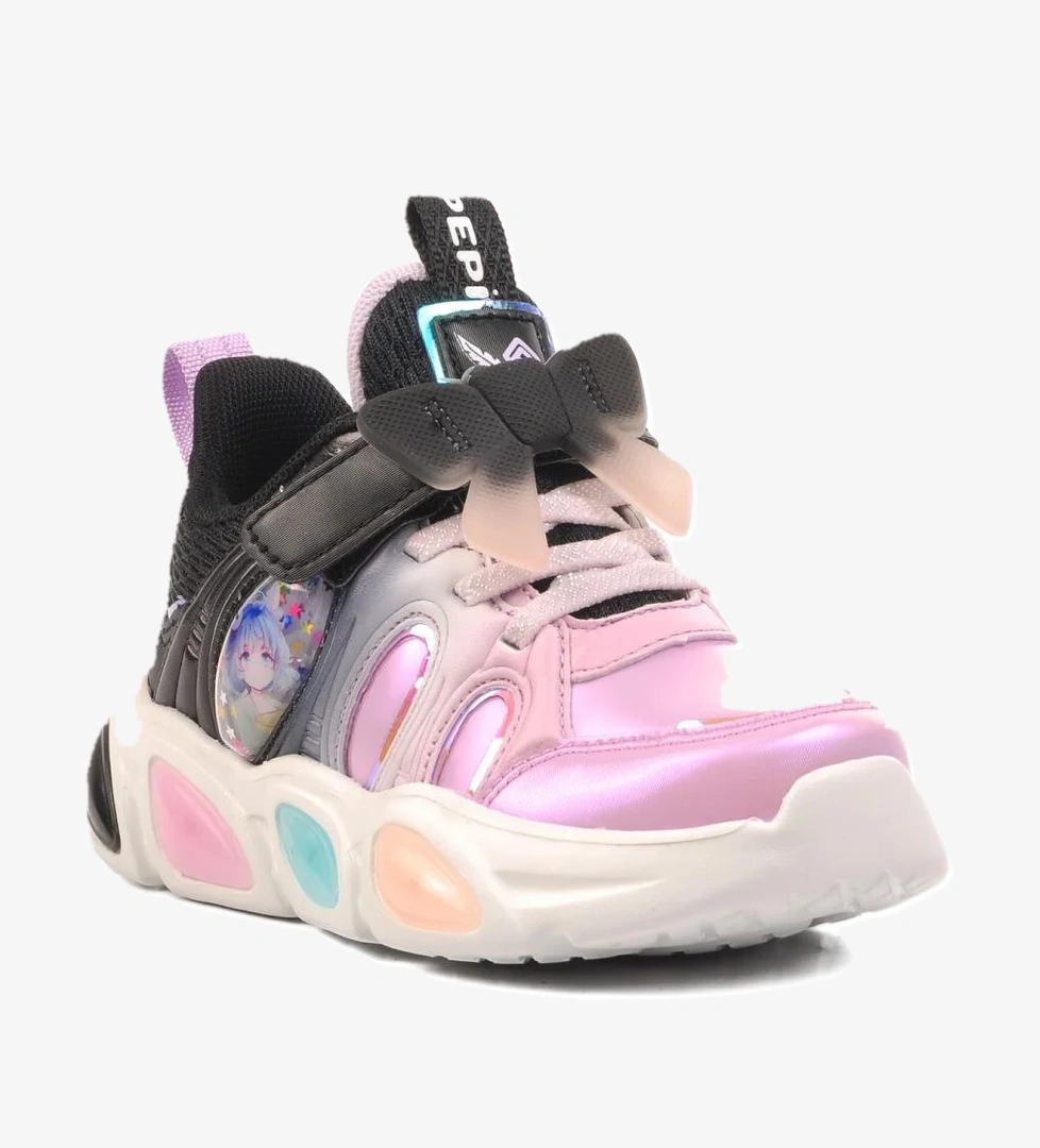 Pepino 1830-P Lila-Siyah Kız Çocuk Spor Ayakkabı model görseli