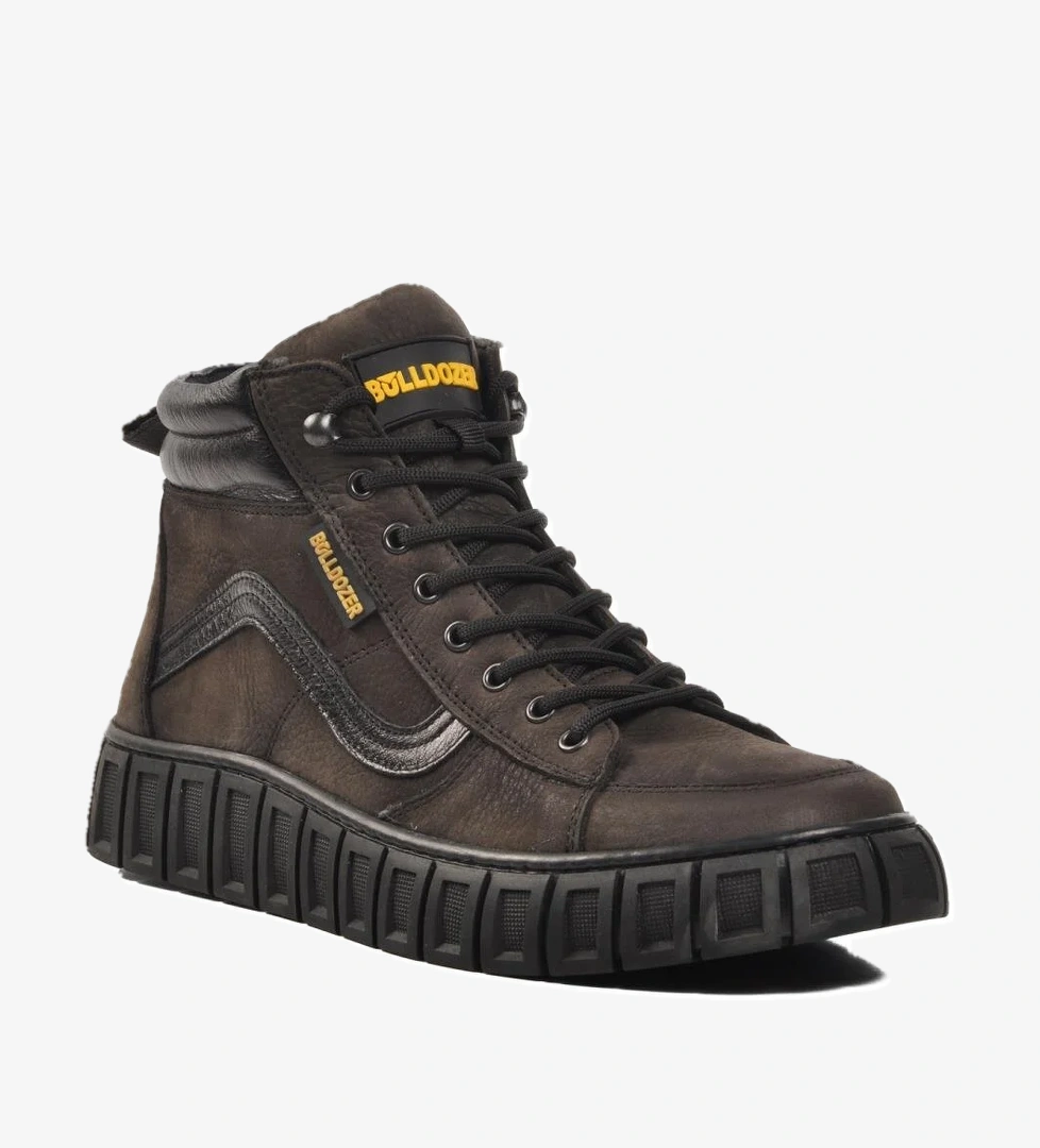 Bulldozer 250117 Antrasit Siyah Nubuk Hakiki Deri Erkek Bot model görseli