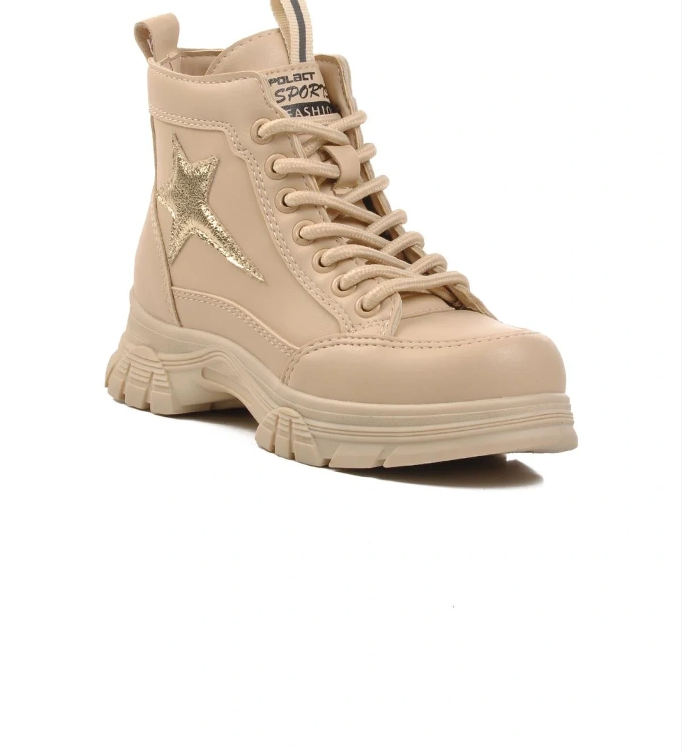 Ayakmod 24042-f Bej Siyah-zümrüt İçi Polarlı Çocuk Bot model görseli