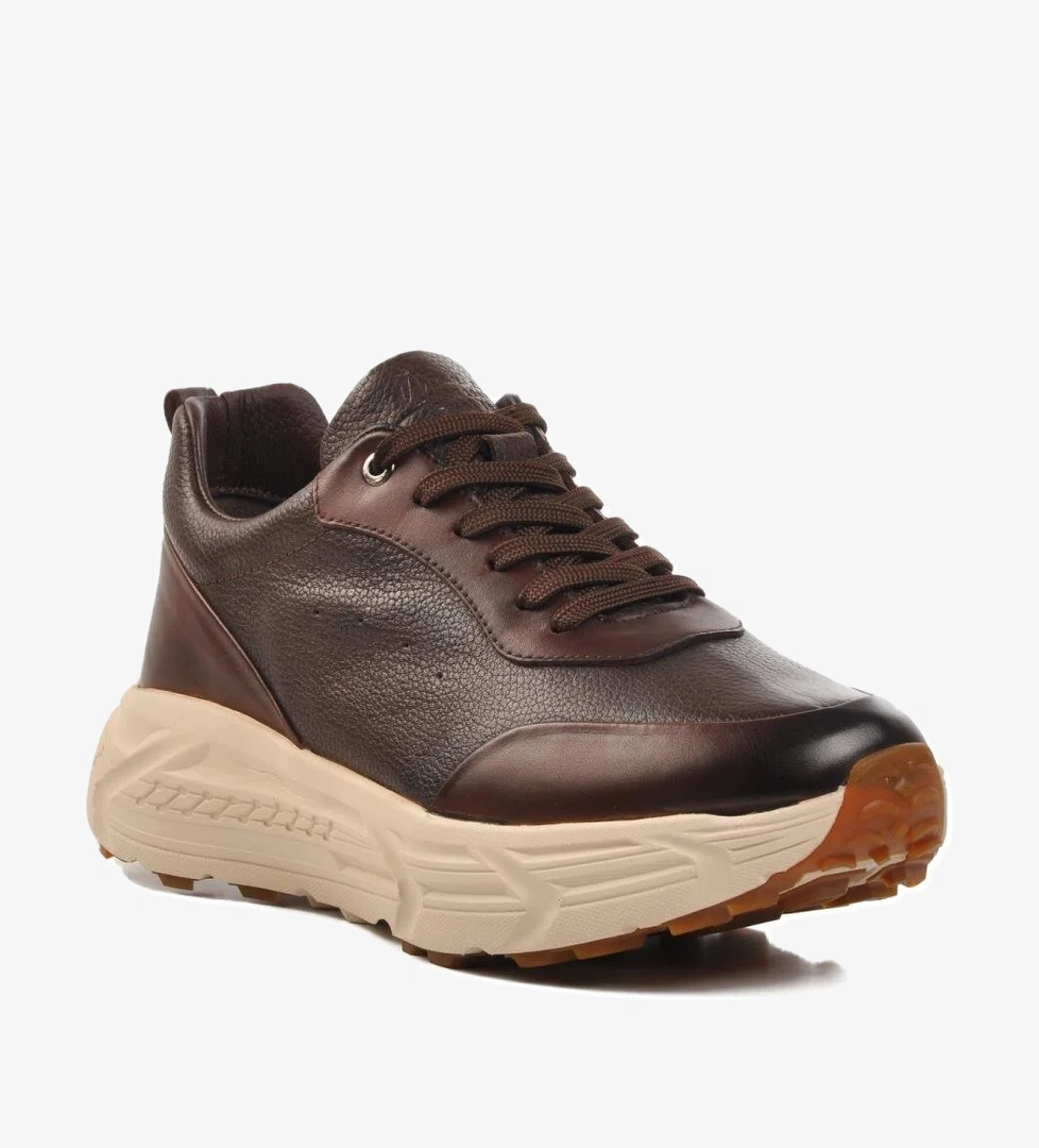 152-20225 Kahve-Kahve Floter Hakiki Deri Erkek Günlük Ayakkabı