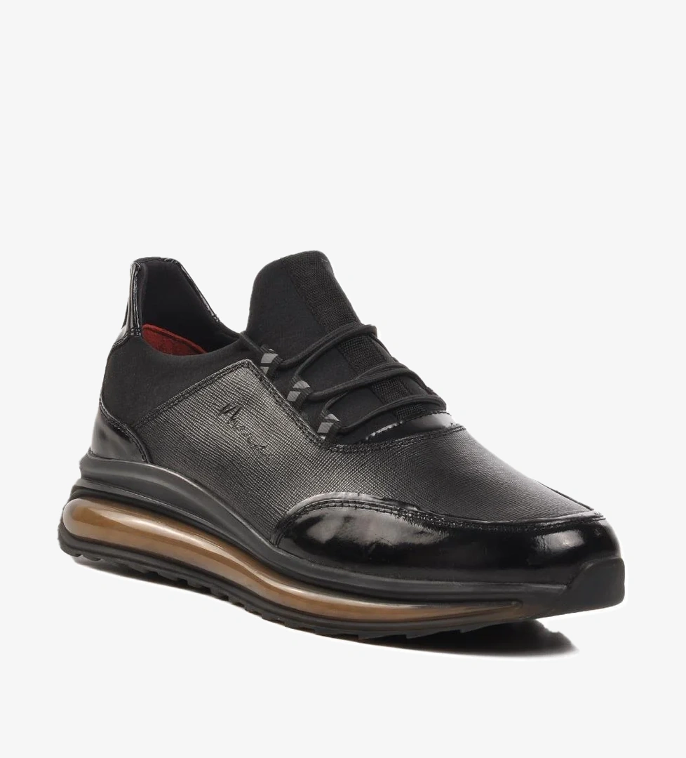 Marcomen 152-20140 Siyah-Siyah Rugan Hakiki Deri Erkek Günlük Ayakkabı model görseli