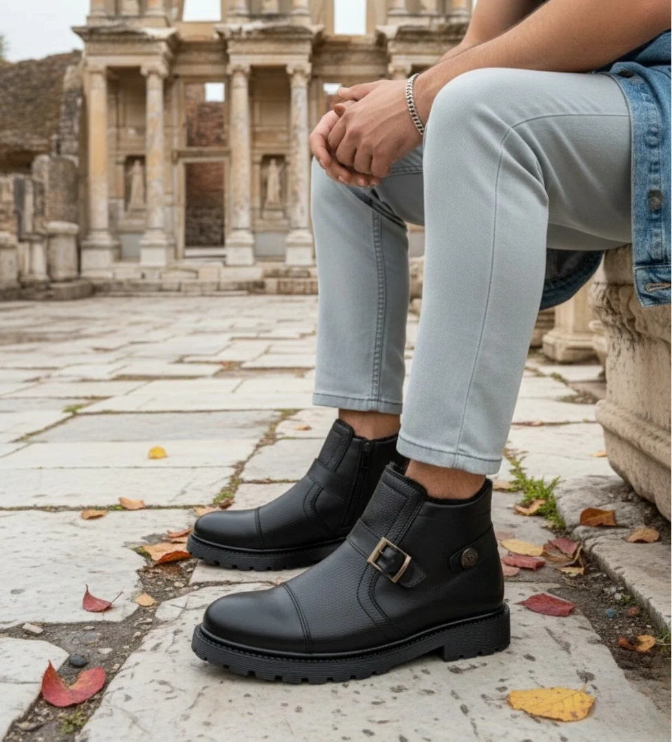 RODRİGUEZ Garantili Fermuarlı Kürklü Soğuk Geçirmez Erkek Bot