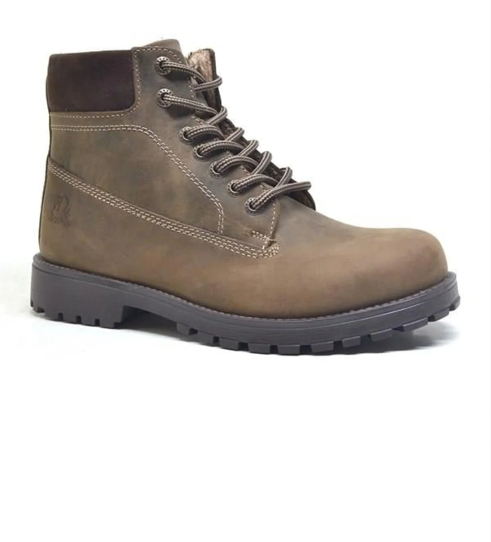 Rakerplus Neson Hakiki Deri Kum Rengi Kışlık Çocuk Bot Postal Ayakkabı model görseli