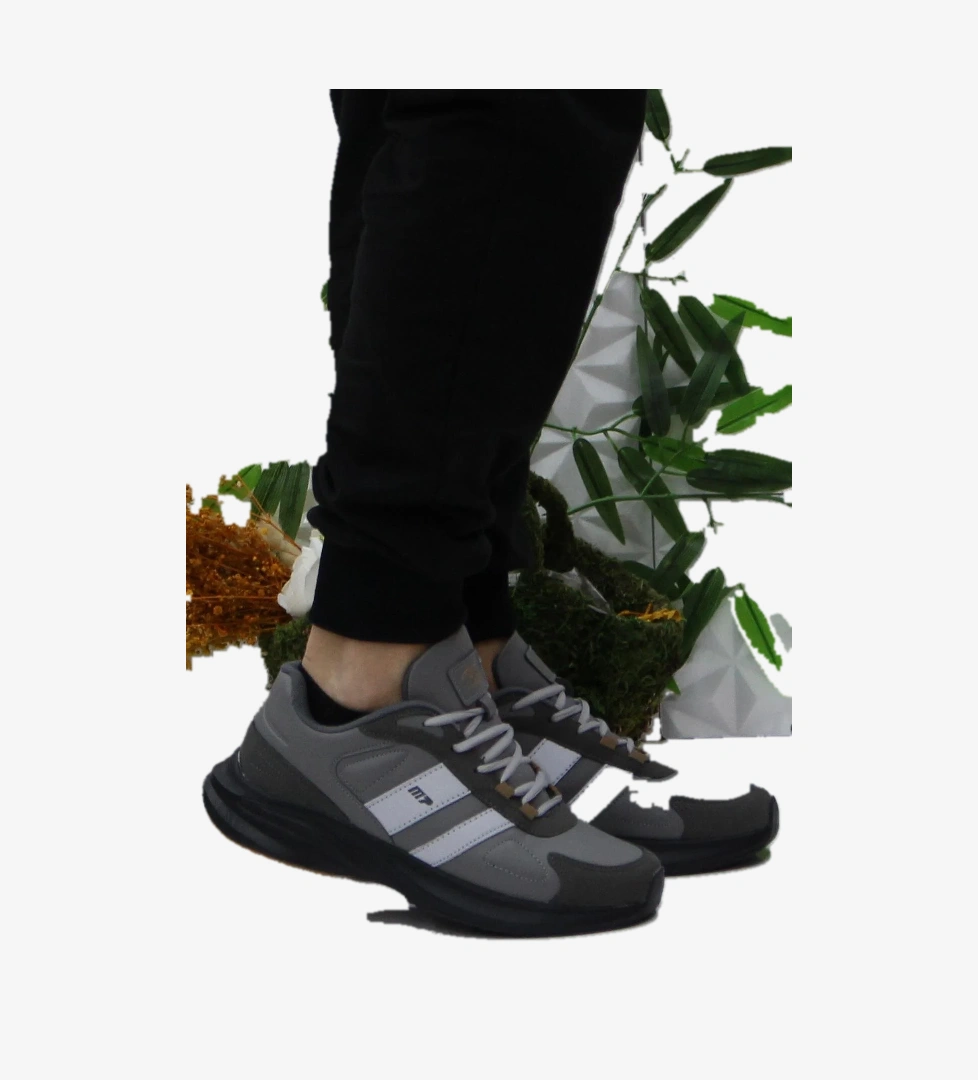 242 2034 Gri Rahat Orijinal Ürün Hafif Erkek Spor Ayakkabı - Görsel 1