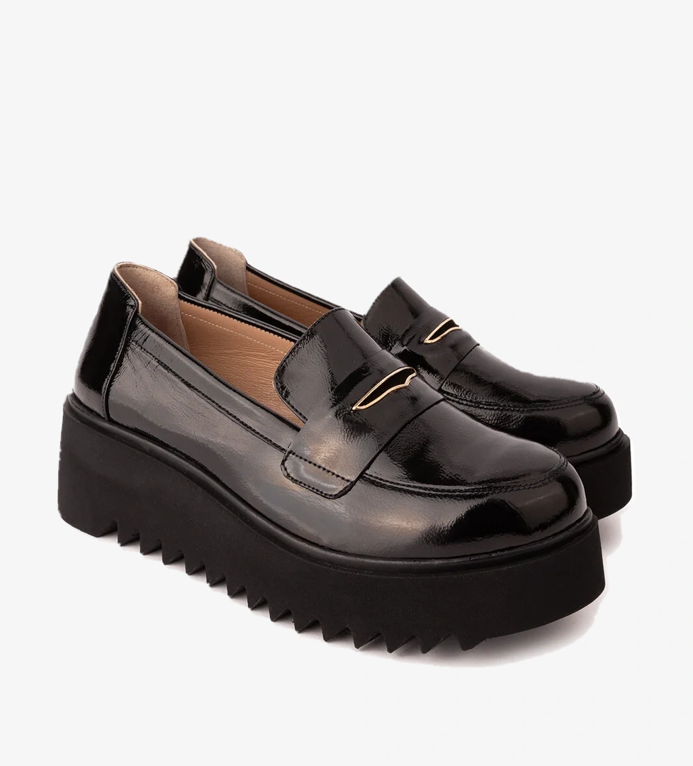 Gondol Hakiki Deri Dolgu Topuklu Şık Ayakkabı ast.8401 - Görsel 1