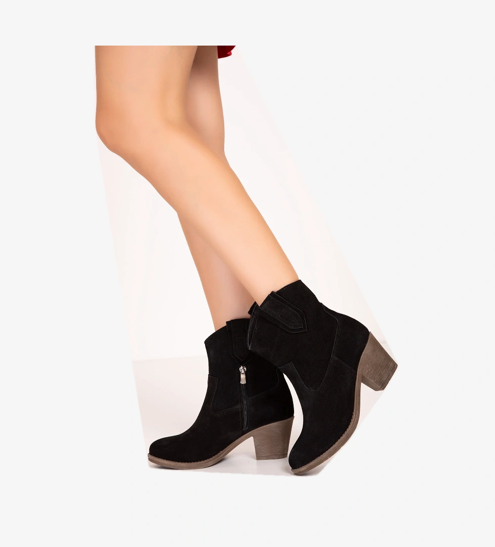 Gondol Kundura Gondol Kadın Hakiki Deri Western Tarz Bot Anl.2800 model görseli